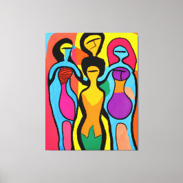 Impressão Em Tela Mulheres em Arte em Mesmerização Bruta e Psicodéli