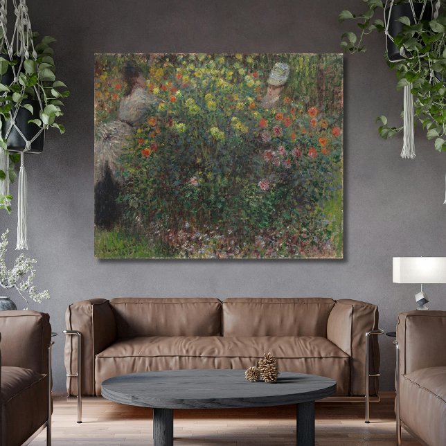 Impressão Em Tela Mulheres entre Flores Monet 1875 (Criador carregado)