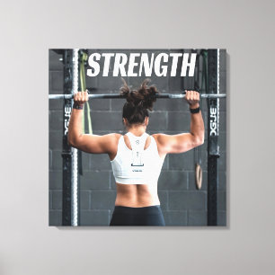 Impressão Em Tela Mulheres Força Fitness Músculo Motivação Treino