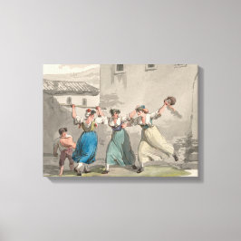 Impressão Em Tela Mulheres lutando em Roma, Itália (cena histórica)