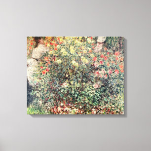 Impressão Em Tela Mulheres nas flores, 1875 de Claude Monet  