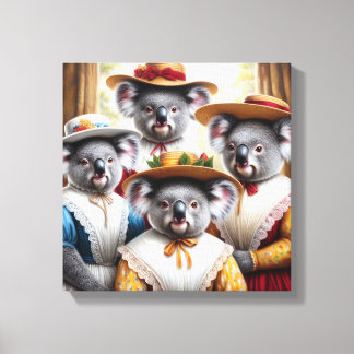 Impressão Em Tela Mulheres Pequenas Koala