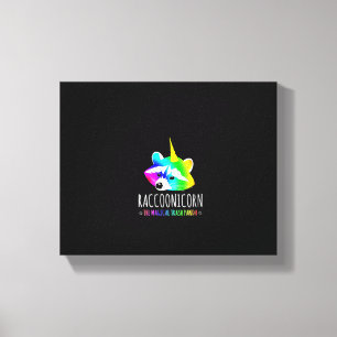 Impressão Em Tela Mulheres Raccoonicorn Engraçado Magico Panda Lixo