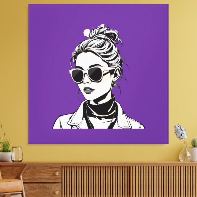 Impressão Em Tela Mulheres Raiders - Correndo o mundo, estilo femini (Insitu(Sala de estar))