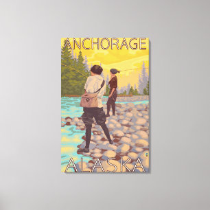 Impressão Em Tela Mulheres Voam - Anchorage, Alasca