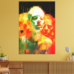 Impressão Em Tela Multiplicidade da Mente Retrato Emocional Abstrato