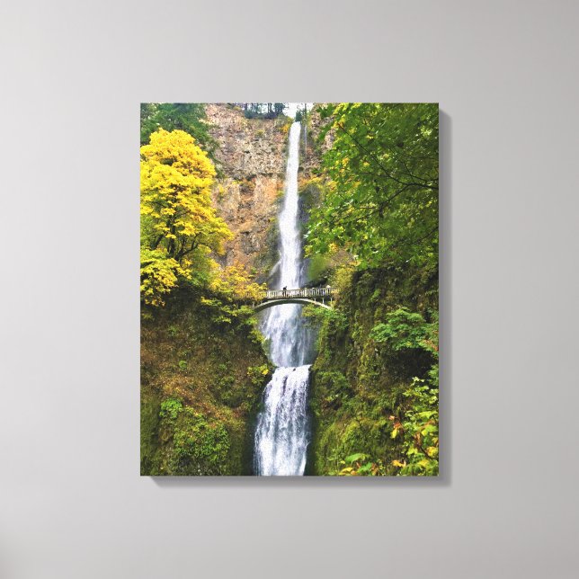 Impressão Em Tela Multnomah Falls, Columbia River Gorge, Oregon (Frente)
