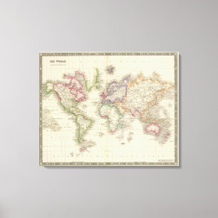 Impressão Em Tela Mundo