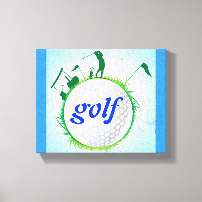 Impressão Em Tela Mundo de golfe. (Frente)