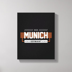 Impressão Em Tela Munique Alemanha Tipografia Moderna Design Gráfico