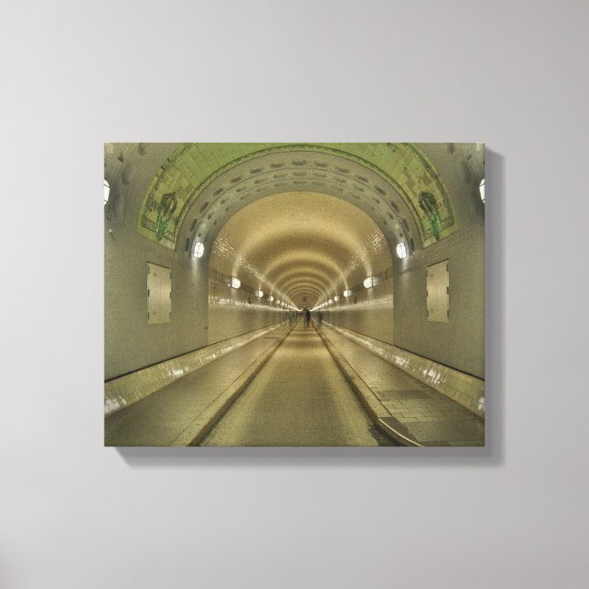 Impressão Em Tela Mural Hamburgo Elbtunnel velhos (Frente)