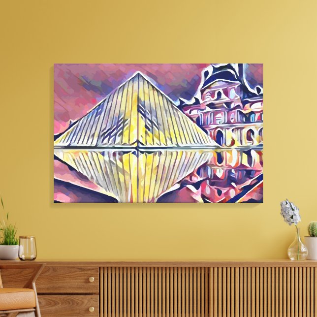 Impressão Em Tela Museu do Louvre (Insitu(Sala de estar))