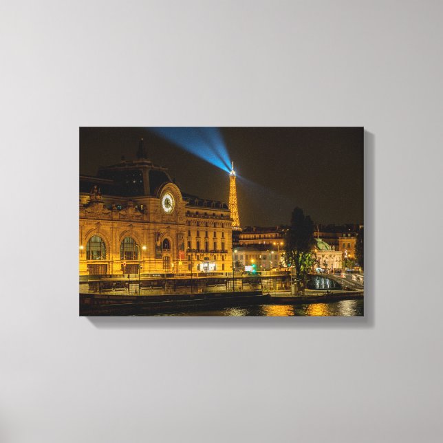 Impressão Em Tela Museu d'Orsay em Paris à noite (Frente)
