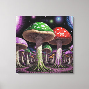 Impressão Em Tela Mushroom Art