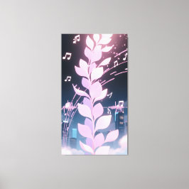 Impressão Em Tela Music animation petals swaying rhythm