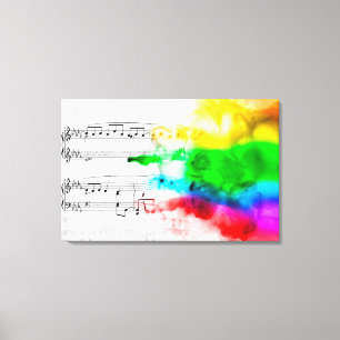 Impressão Em Tela Música do arco-íris