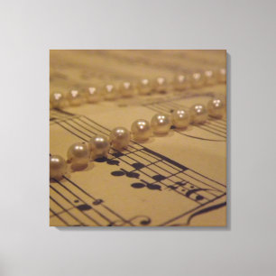 Impressão Em Tela Música E Pérolas