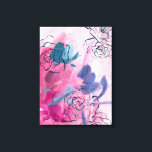 Impressão Em Tela Música interna - Desenho floral<br><div class="desc">Música interna,  por Melissa Wang. Apresenta um esboço de flores sobre um fundo cor-de-rosa macio e voador.| 140968D</div>