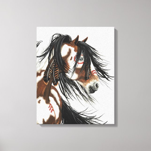 Impressão Em Tela Mustangs majestosos por impressão de tela estendid (Frente)