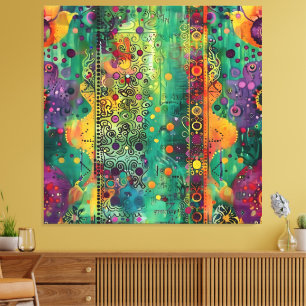Impressão Em Tela Mystic Flow – Arte de Energia Abstrata Psicodélica
