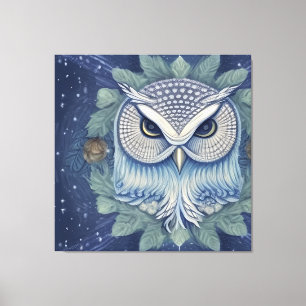 Impressão Em Tela Mystical Fantasy Forest Owl