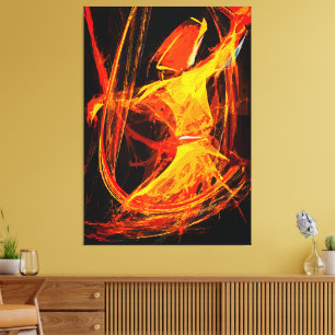 Impressão Em Tela Mystical Sufi Whirling Dervish - Abstrato Art