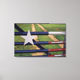 Impressão Em Tela N.A., EUA, Texas, Lago Buchanan, bandeira do Texas