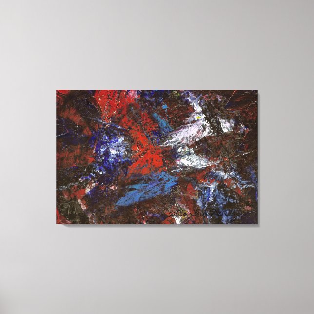 Impressão Em Tela Na Abstrato de Escuridão (Frente)