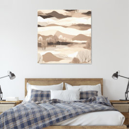 Impressão Em Tela Na arte Cream Landscape AI