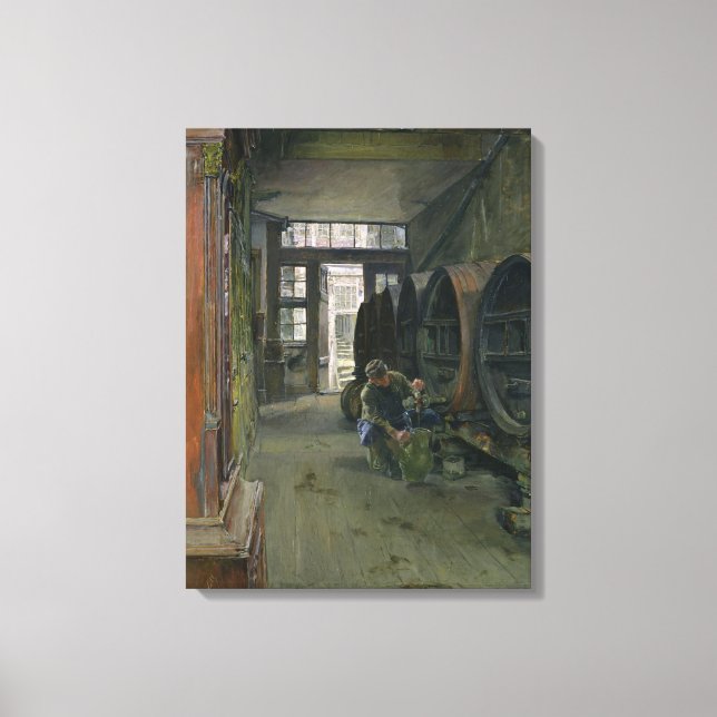 Impressão Em Tela Na Fábrica do Vinagre em Hamburgo, 1891 (Frente)