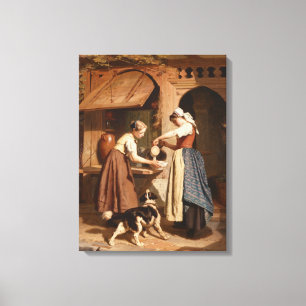 Impressão Em Tela Na leiteria, 1866 (óleo no painel)