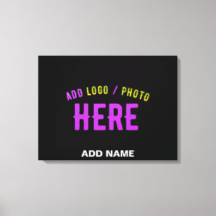 IMPRESSÃO EM TELA NA MODA MODERNO PERSONALIZÁVEL NEGRO VERIFICADO CO