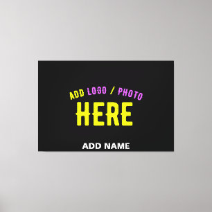 IMPRESSÃO EM TELA NA MODA MODERNO PERSONALIZÁVEL NEGRO VERIFICADO CO