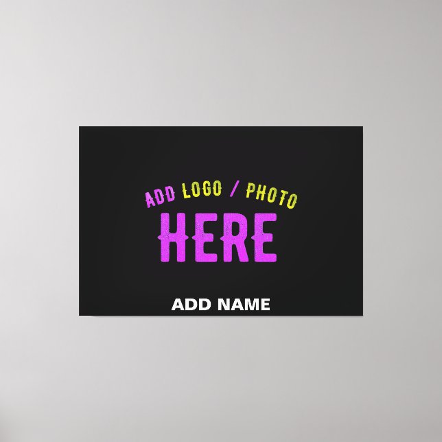 IMPRESSÃO EM TELA NA MODA MODERNO PERSONALIZÁVEL NEGRO VERIFICADO CO (Frente)