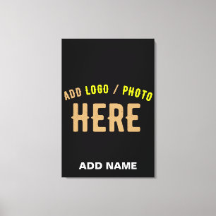 IMPRESSÃO EM TELA NA MODA MODERNO PERSONALIZÁVEL NEGRO VERIFICADO CO