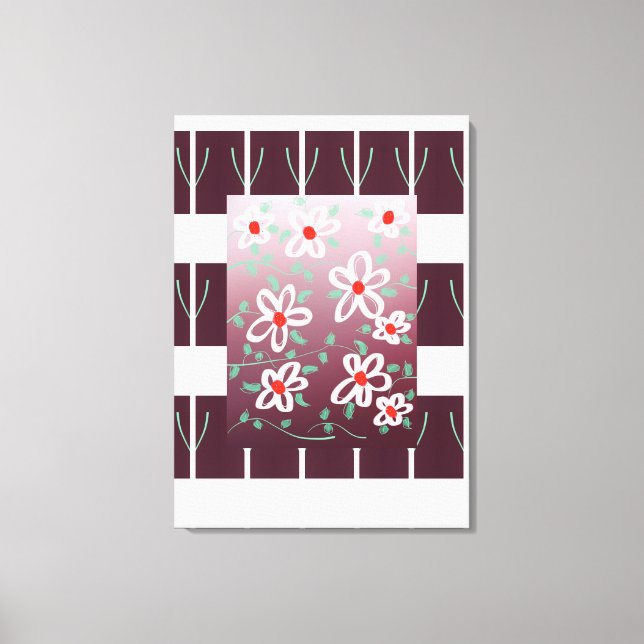 Impressão Em Tela Na moda Wall Art Com Acentos De Vermelho (Frente)