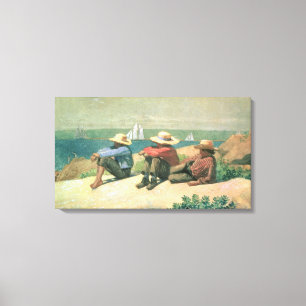 Impressão Em Tela Na praia, 1875 (w/c)