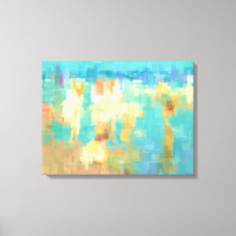 Impressão Em Tela Na Praia Moderna Blockism Abstrato Trabalho de art