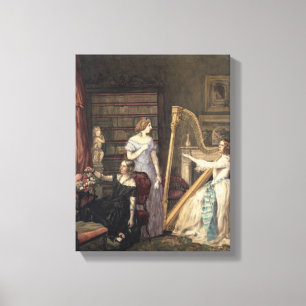 Impressão Em Tela Na sala de estar (w/c no papel)