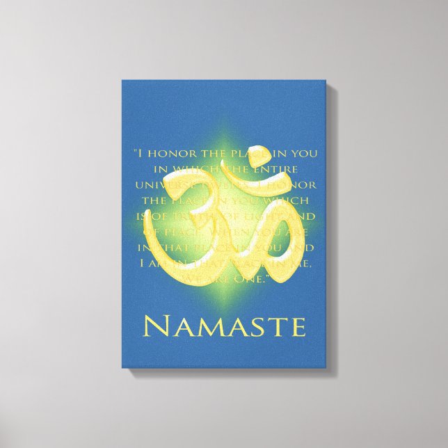 Impressão Em Tela Namaste com símbolo Om (Frente)