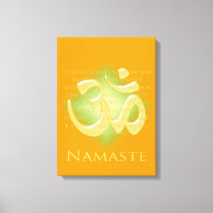 Impressão Em Tela Namaste com símbolo Om