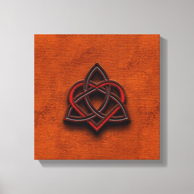 Impressão Em Tela Namorados Celtic Knotwork Heart Textura 1 (Frente)