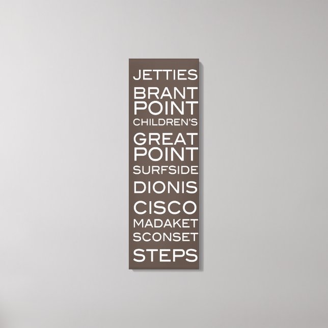 Impressão Em Tela Nantucket Beaches Slate Brown & White Wall Decor (Frente)