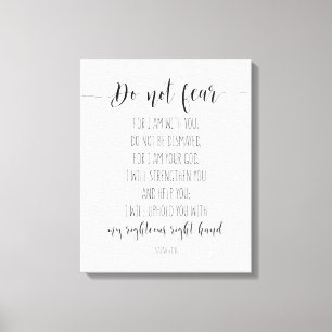 Impressão Em Tela Não Tenha Medo De Eu Estar Com Você, Isaiah 41:10