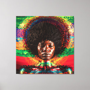 Impressão Em Tela Não Toquem Meu Cabelo Rainha Afro Melanina Preta C