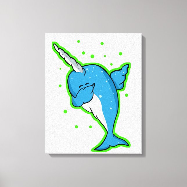 Impressão Em Tela Narwhal Dabbing (Frente)