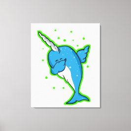 Impressão Em Tela Narwhal Dabbing