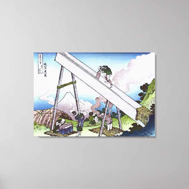 Impressão Em Tela Nas Montanhas Totomi (Frente)