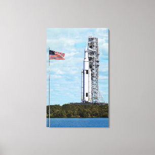 Impressão Em Tela NASA SLS Sistema de Lançamento Espacial Foguete Pl