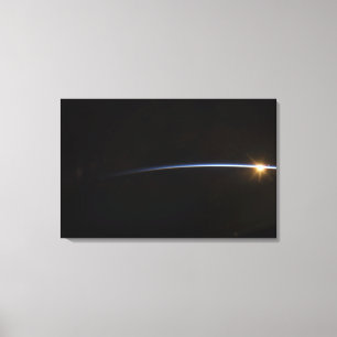 Impressão Em Tela Nascer do sol como visto no espaço